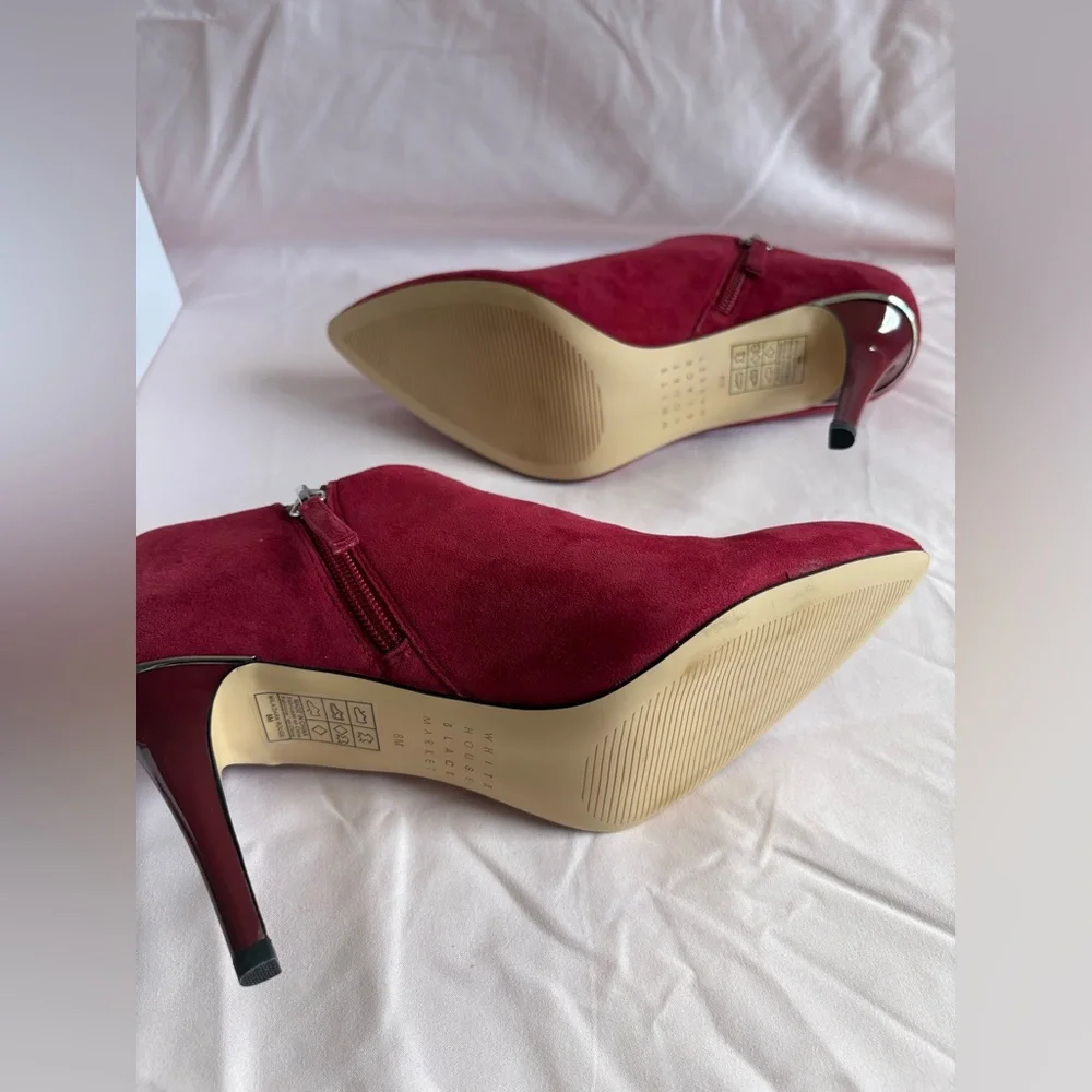White House Black Market Dark Rouge Ankle Booties - Picture 8 of 11